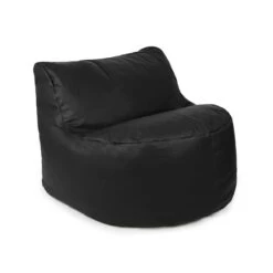 Real Leather Seat Bean Bag - Replacement Cover -Bean Bag Chairs Store real leather seat bean bag black 1 1