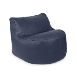 Real Leather Seat Bean Bag - Replacement Cover -Bean Bag Chairs Store real leather seat bean bag blue 1 1