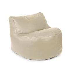 Real Leather Seat Bean Bag - Replacement Cover -Bean Bag Chairs Store real leather seat bean bag cream 1 1