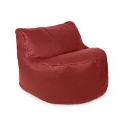 Real Leather Seat Bean Bag - Replacement Cover -Bean Bag Chairs Store real leather seat bean bag red 1 1