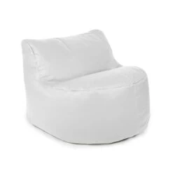 Real Leather Seat Bean Bag - Replacement Cover -Bean Bag Chairs Store real leather seat bean bag white 1 1