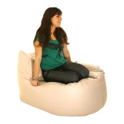Real Leather Seat Bean Bag - Replacement Cover -Bean Bag Chairs Store real leather seat bean bag woman 1