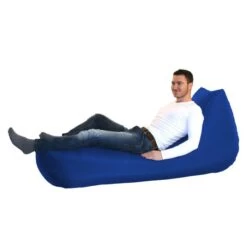 Indoor/Outdoor Recliner Bean Bag - Replacement Cover -Bean Bag Chairs Store recliner bean bag garden royal blue 1