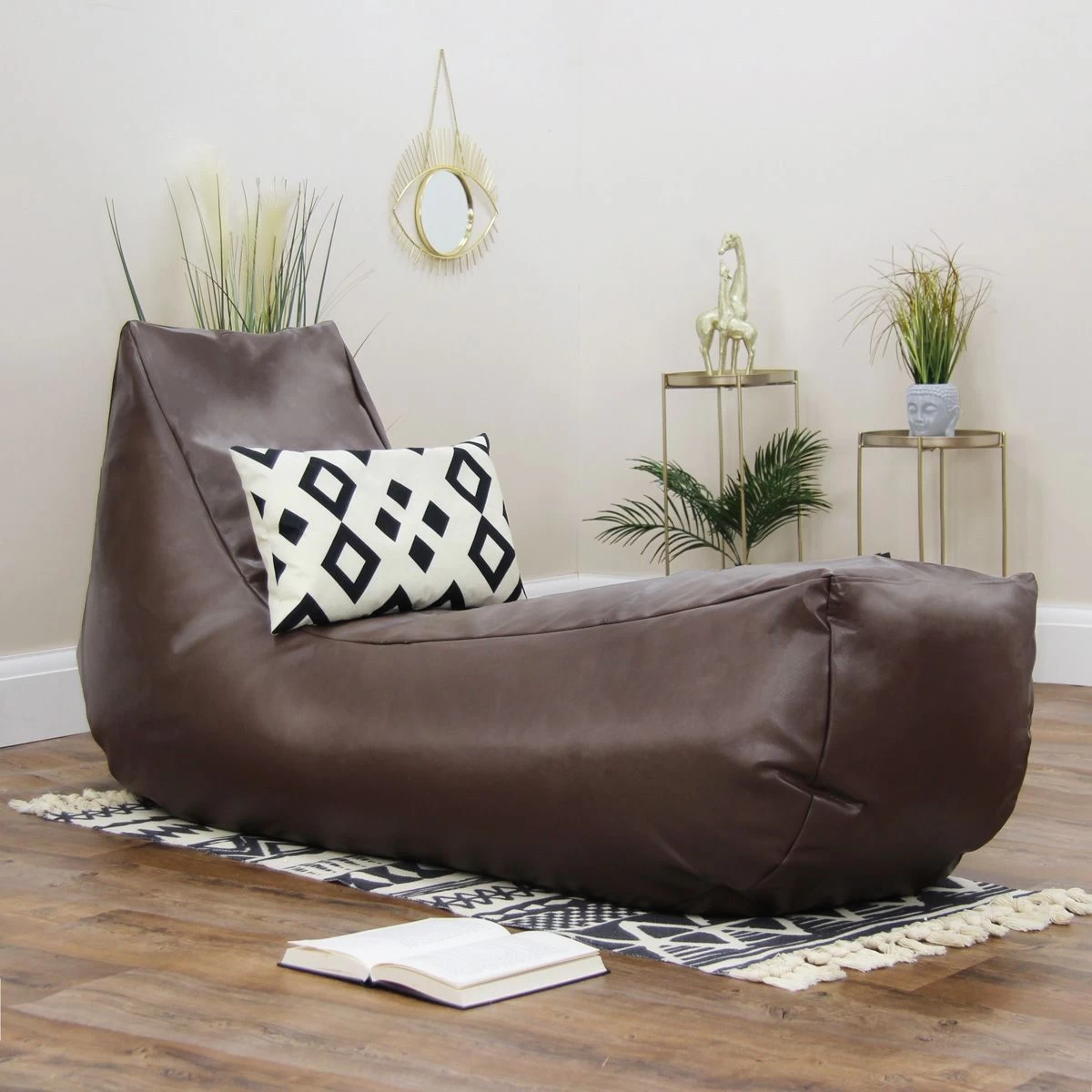 Faux Leather Recliner Bean Bag 3 Faux Leather Recliner Bean Bag