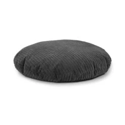 Corduroy Cushion Bean Bag - Round -Bean Bag Chairs Store round cushion bean bag corduroy grey 3