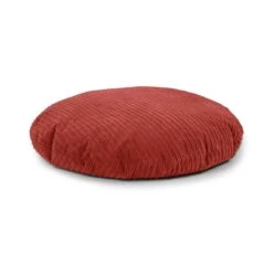 Corduroy Cushion Bean Bag - Round -Bean Bag Chairs Store round cushion bean bag corduroy red 3