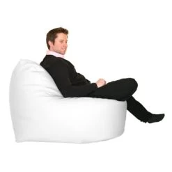 Real Leather Seat Bean Bag -Bean Bag Chairs Store seat beanbag real leather white