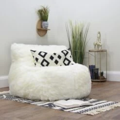 Faux Fur Seat Bean Bag
