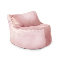 Designer Velvet Seat Bean Bag -Bean Bag Chairs Store seat velvet blush pink