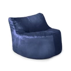 Designer Velvet Seat Bean Bag -Bean Bag Chairs Store seat velvet midnight blue