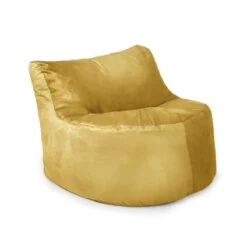 Designer Velvet Seat Bean Bag -Bean Bag Chairs Store seat velvet mustard