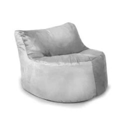 Designer Velvet Seat Bean Bag -Bean Bag Chairs Store seat velvet platinum grey