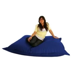 Faux Leather Oxford Cushion Bean Bag - Replacement Cover -Bean Bag Chairs Store slab mkii bean bag faux leather royal blue 1