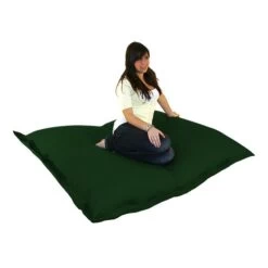 Faux Leather Oxford Cushion Bean Bag - Replacement Cover -Bean Bag Chairs Store slab mkii beanbag faux leather green 1