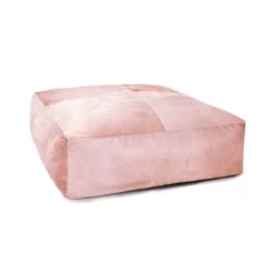Designer Velvet Square Bean Bag -Bean Bag Chairs Store square velvet blush pink 1
