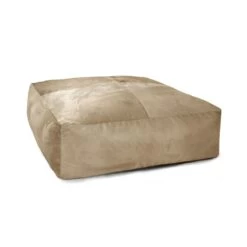 Designer Velvet Square Bean Bag -Bean Bag Chairs Store square velvet caramel 1