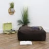 Designer Velvet Square Bean Bag -Bean Bag Chairs Store square velvet mocha ls 1
