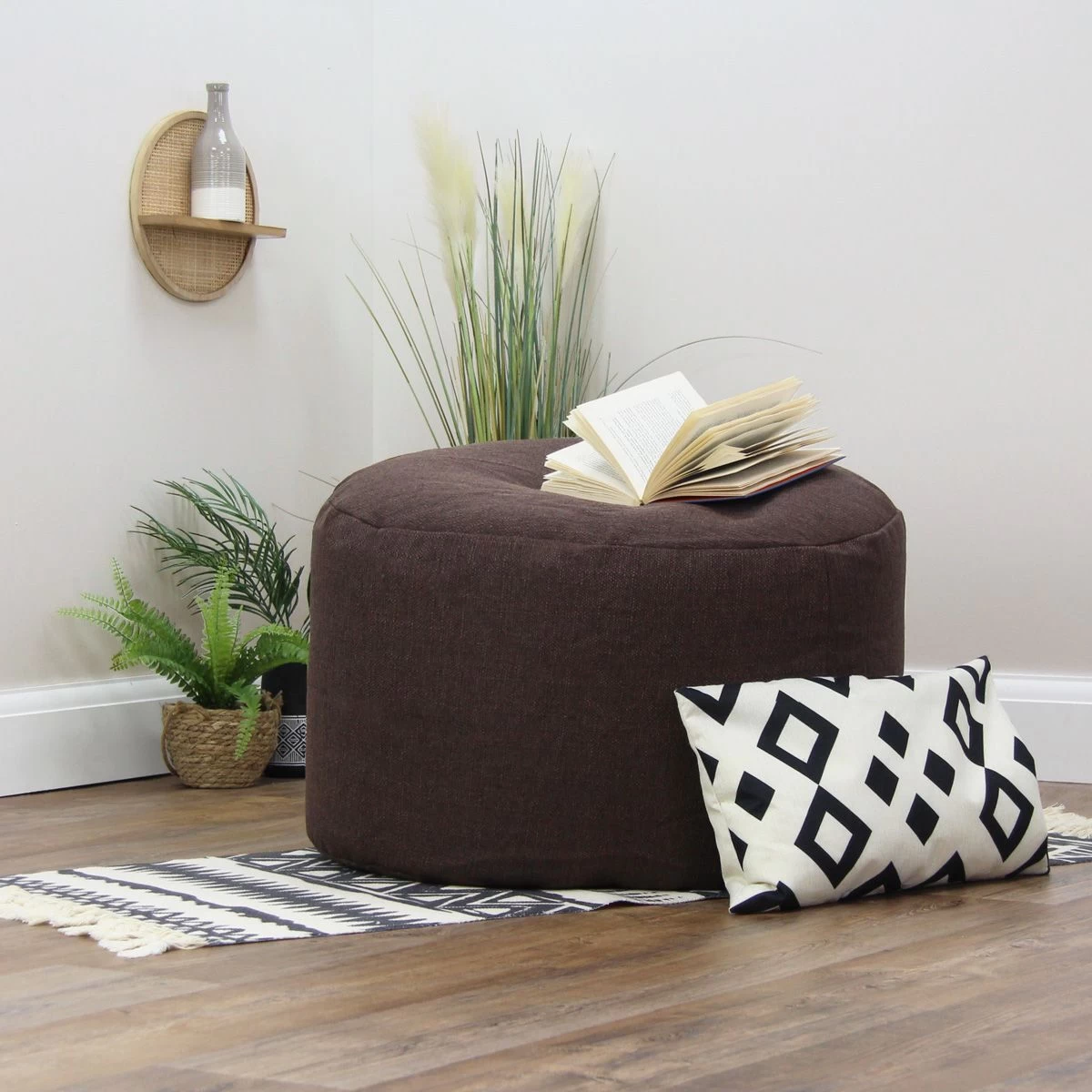 Luxury Chenille Stool Bean Bag 3 Luxury Chenille Stool Bean Bag