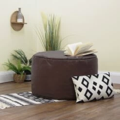 Faux Leather Stool Bean Bag