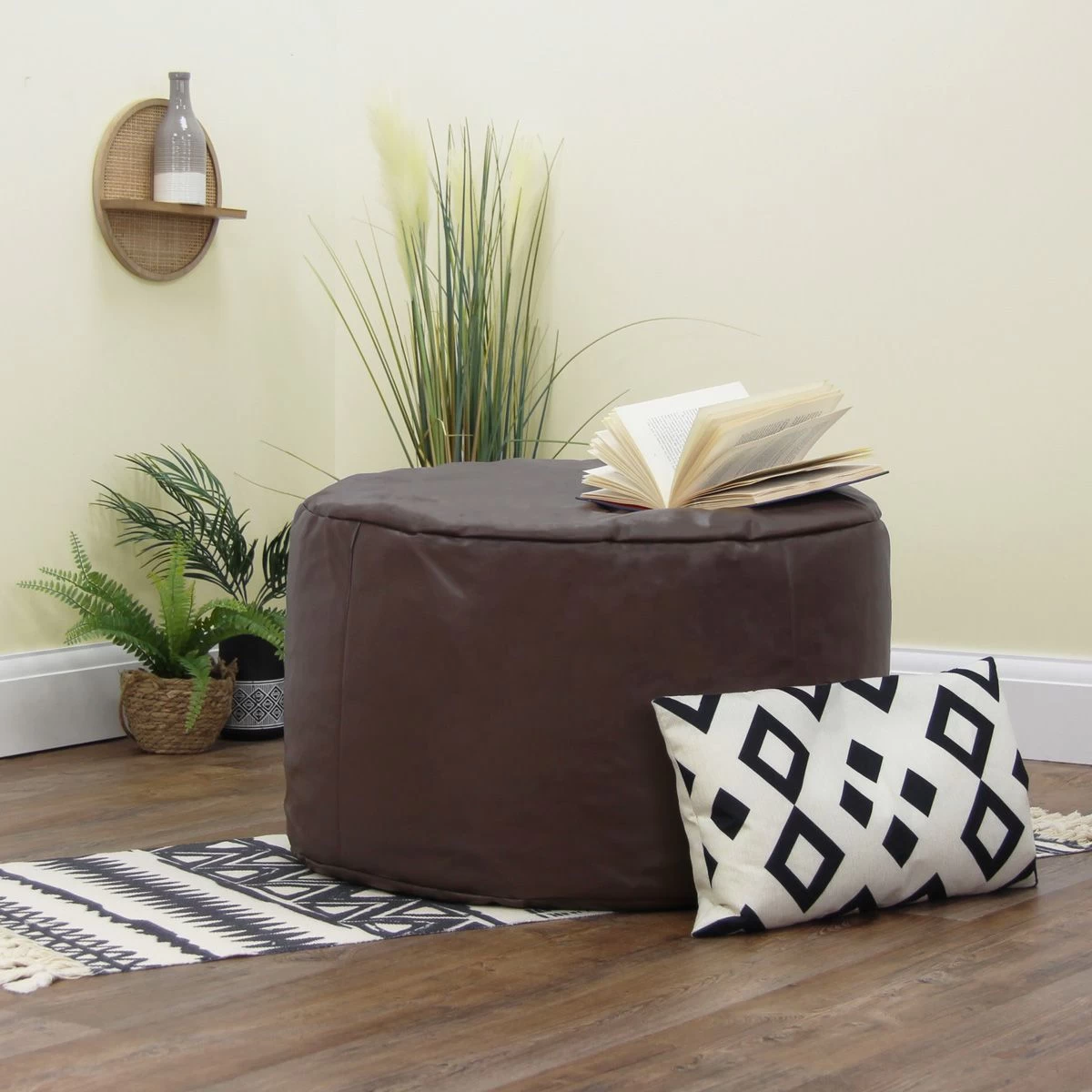 Faux Leather Stool Bean Bag 3 Faux Leather Stool Bean Bag