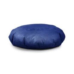 Designer Velvet Cushion Bean Bag - Round -Bean Bag Chairs Store velvet cushion bean bag round midnight blue