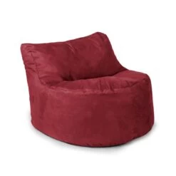 Designer Velvet Seat Bean Bag -Bean Bag Chairs Store velvet seat bean bag raspberry red